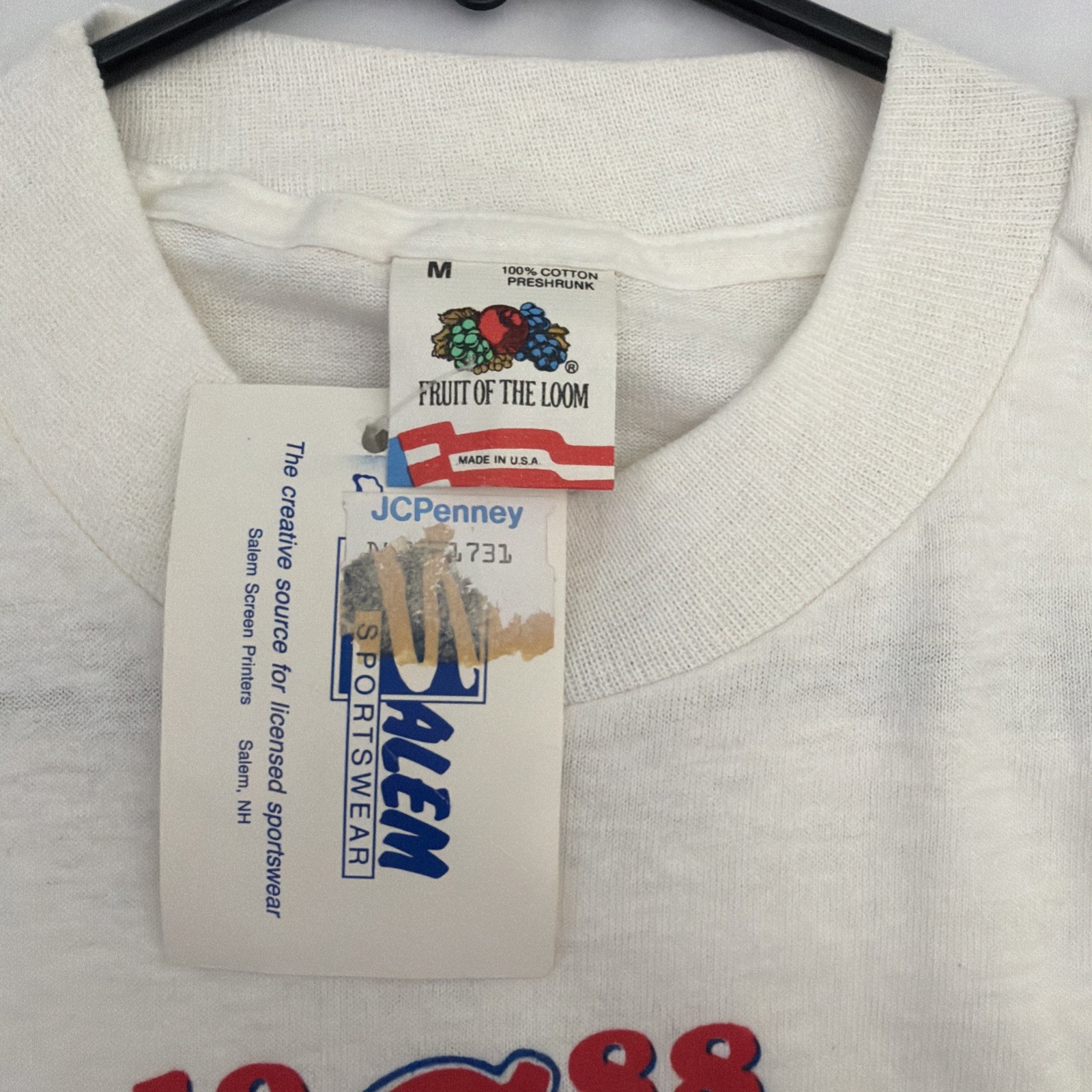 Vtg 80s 1988 LA Dodgers World Series Caricature Single Stitch T-Shirt Size M NWT