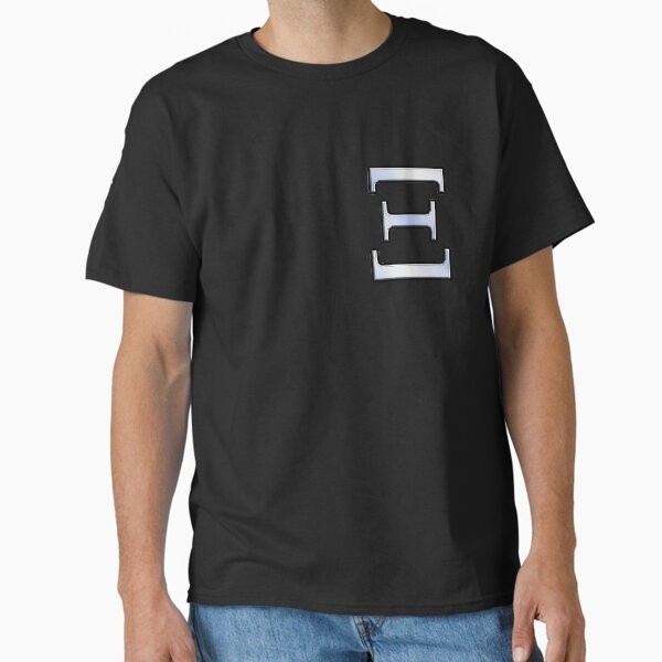 Ksi Greek Letter Symbol Chrome Carbon Style C T-Shirt Made in US/AUS Size S-2XL