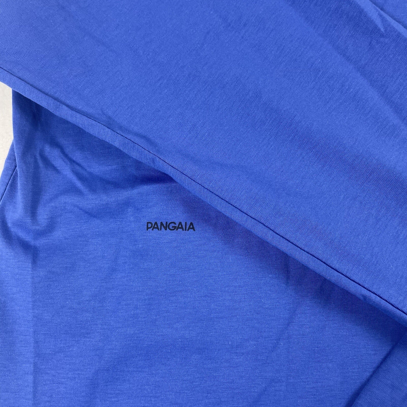 Pangaia Men Sz M High Neck Long Sleeve T Shirt Blue Organic Cotton PPRMINT