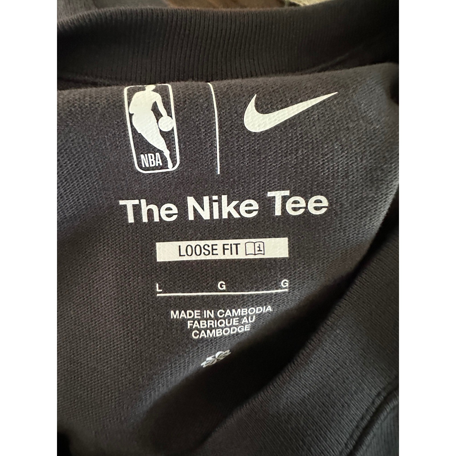 Nike NBA Champions New York Knicks 2026 Crystal Rhinestone T Loose Fit Black L