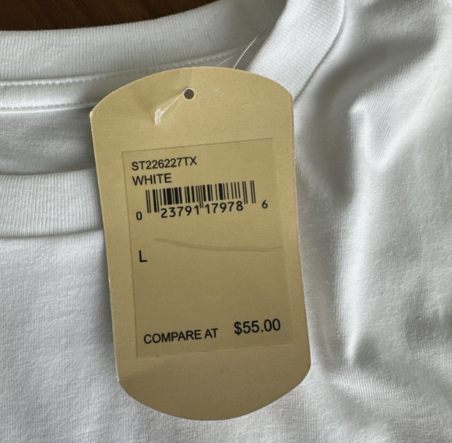 Tommy Bahama SZ L Mens SS Tshirt White Live The Island Life Cotton NWT $55