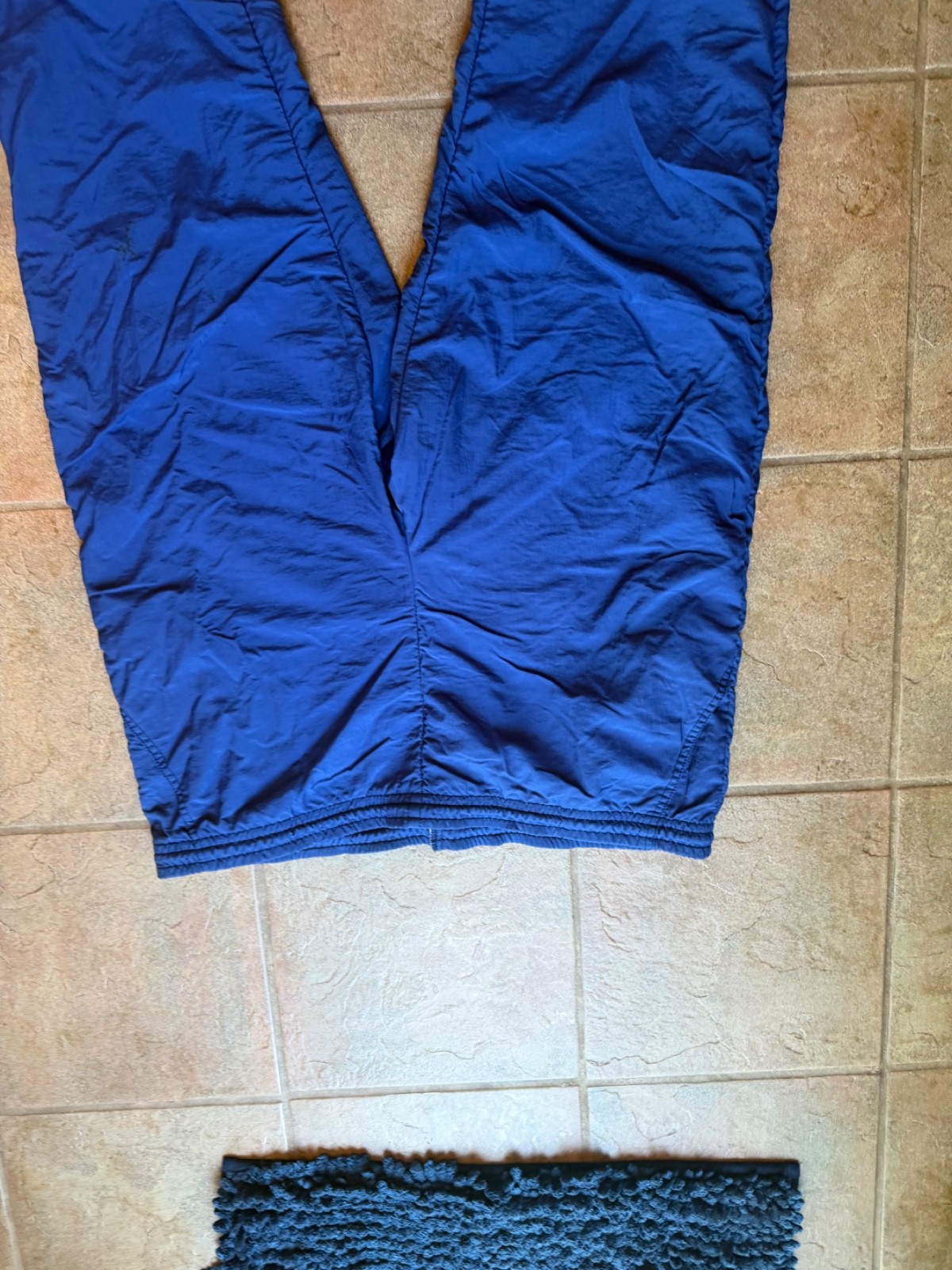 Vintage Pace Setter Nylon Track Pants XL Blue Zipper Warm Up Athletic Pants