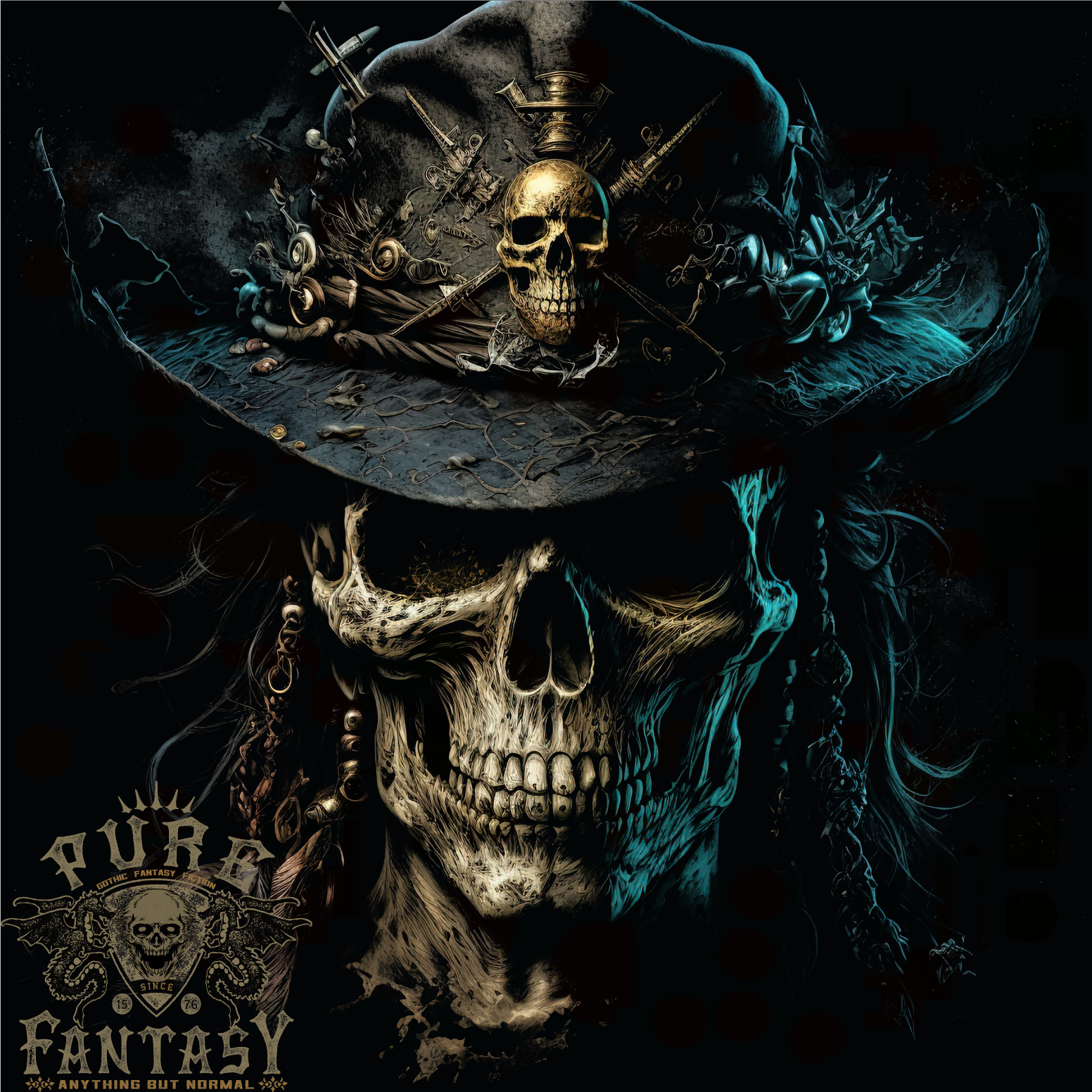 Pirate Skull 4 Mens T-Shirt 100% Cotton
