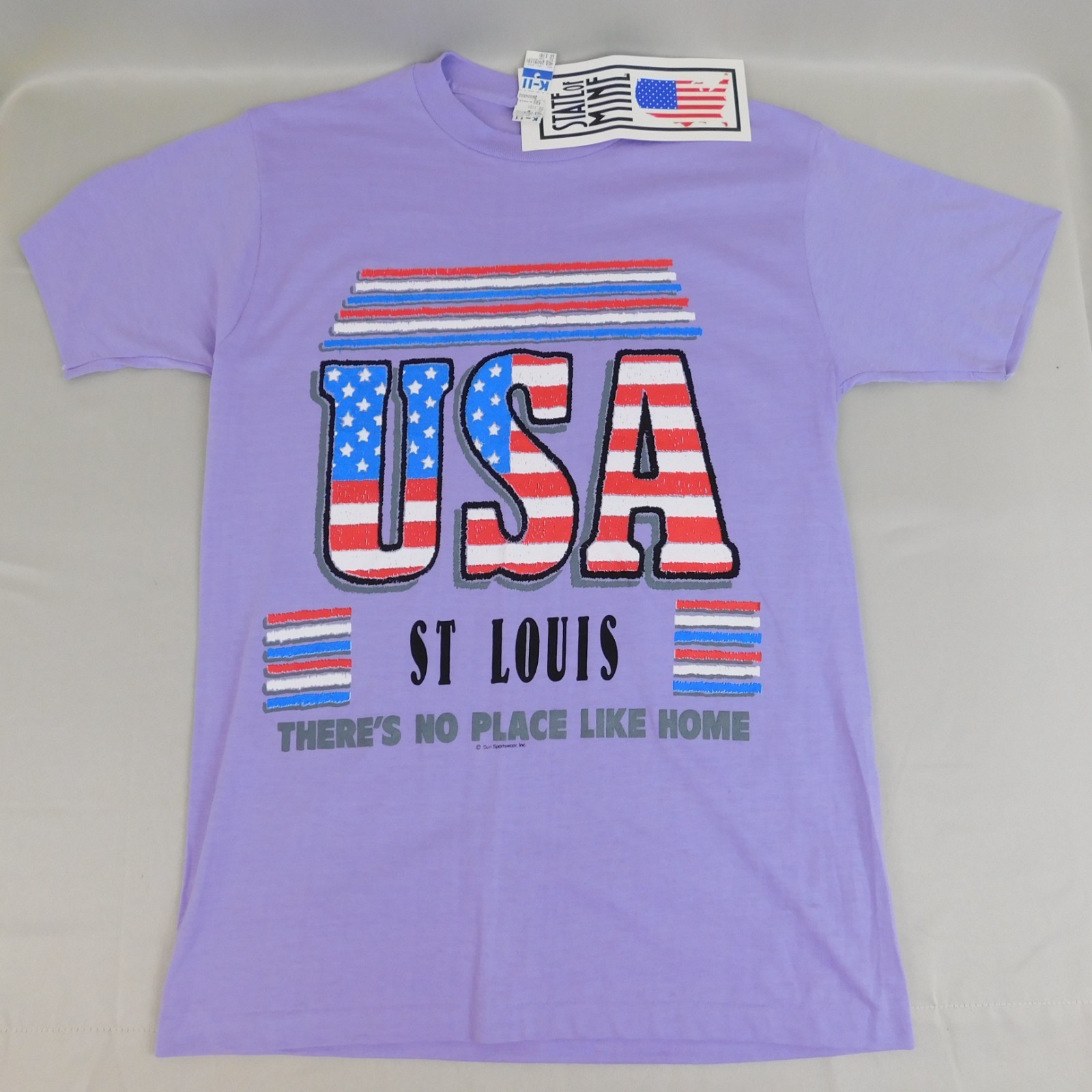 2pc Sun Sportswear Single Stitch Vintage T-Shirts USA St. Louis, Missouri #4236