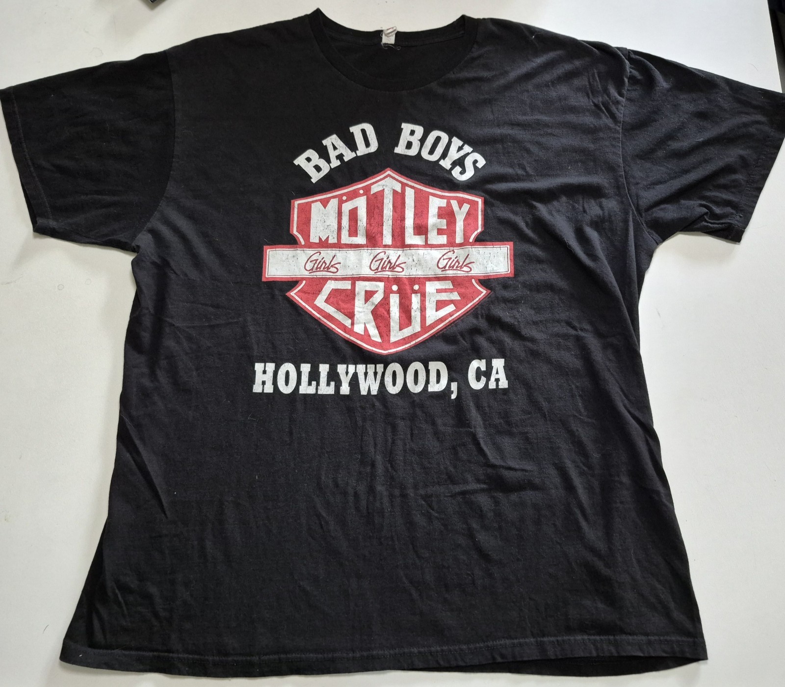 Motley Crue Bad Boys Girls Girls Girls Hollywood CA Band T Shirt 2XL Rock Tee