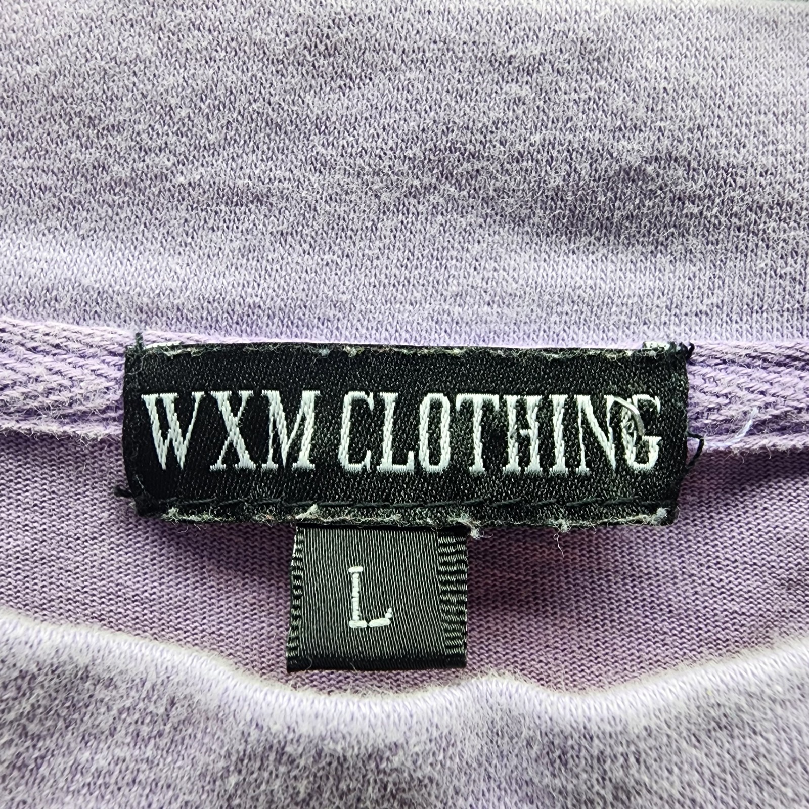 WXM Clothing Lavender T Shirt Mens Large 100% Cotton Minimalist Streetwear