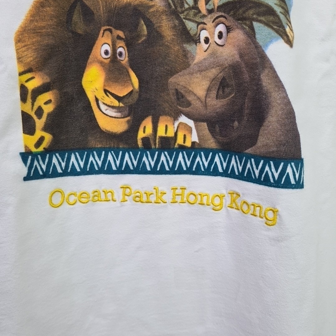 Dreamworks Men’s Classic Madagascar 2 Ocean Park Hong Kong Cotton White Sz XL