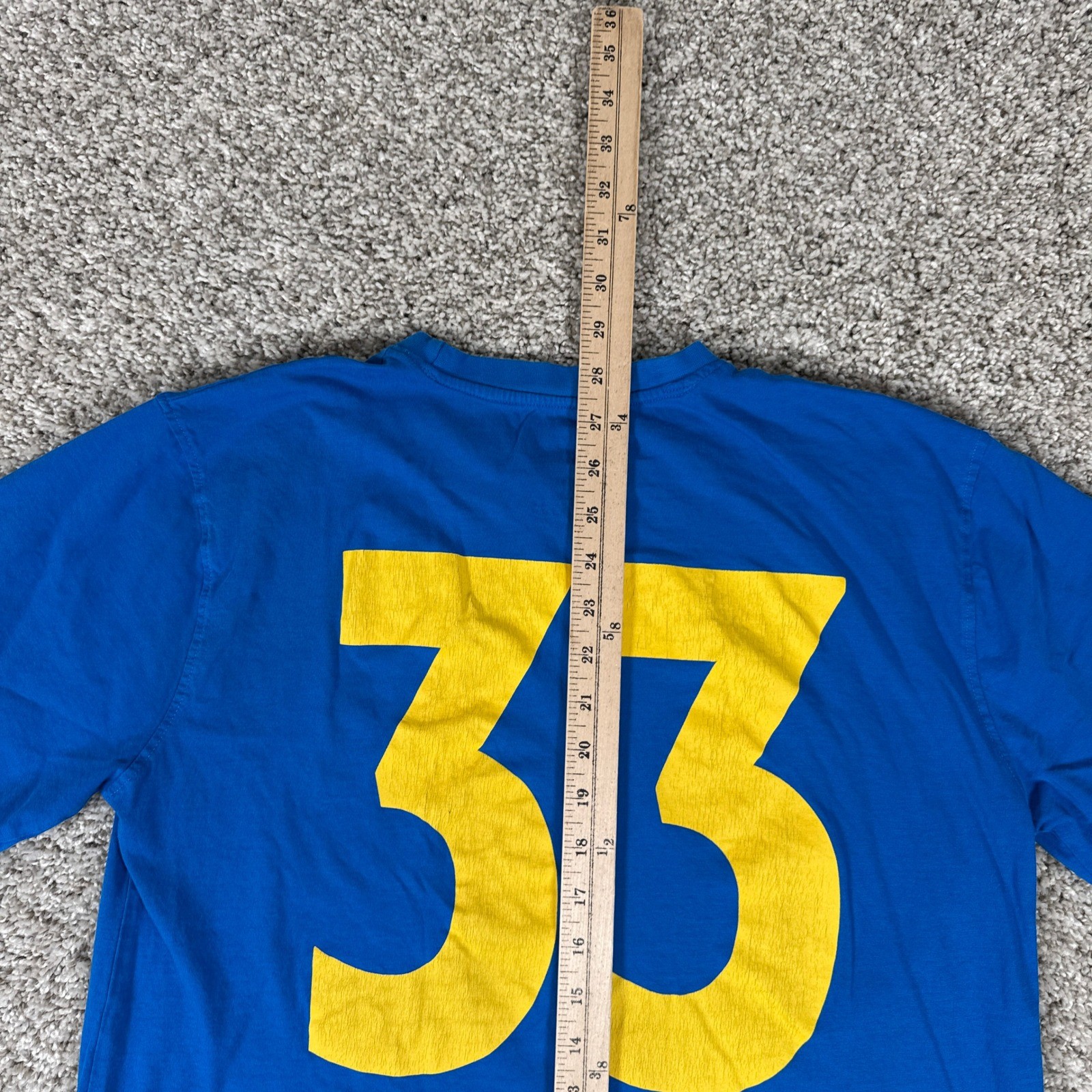 Fallout Vault 33 Graphic T Shirt Mens Large Blue Yellow Gaming Tee 2024 Amazon