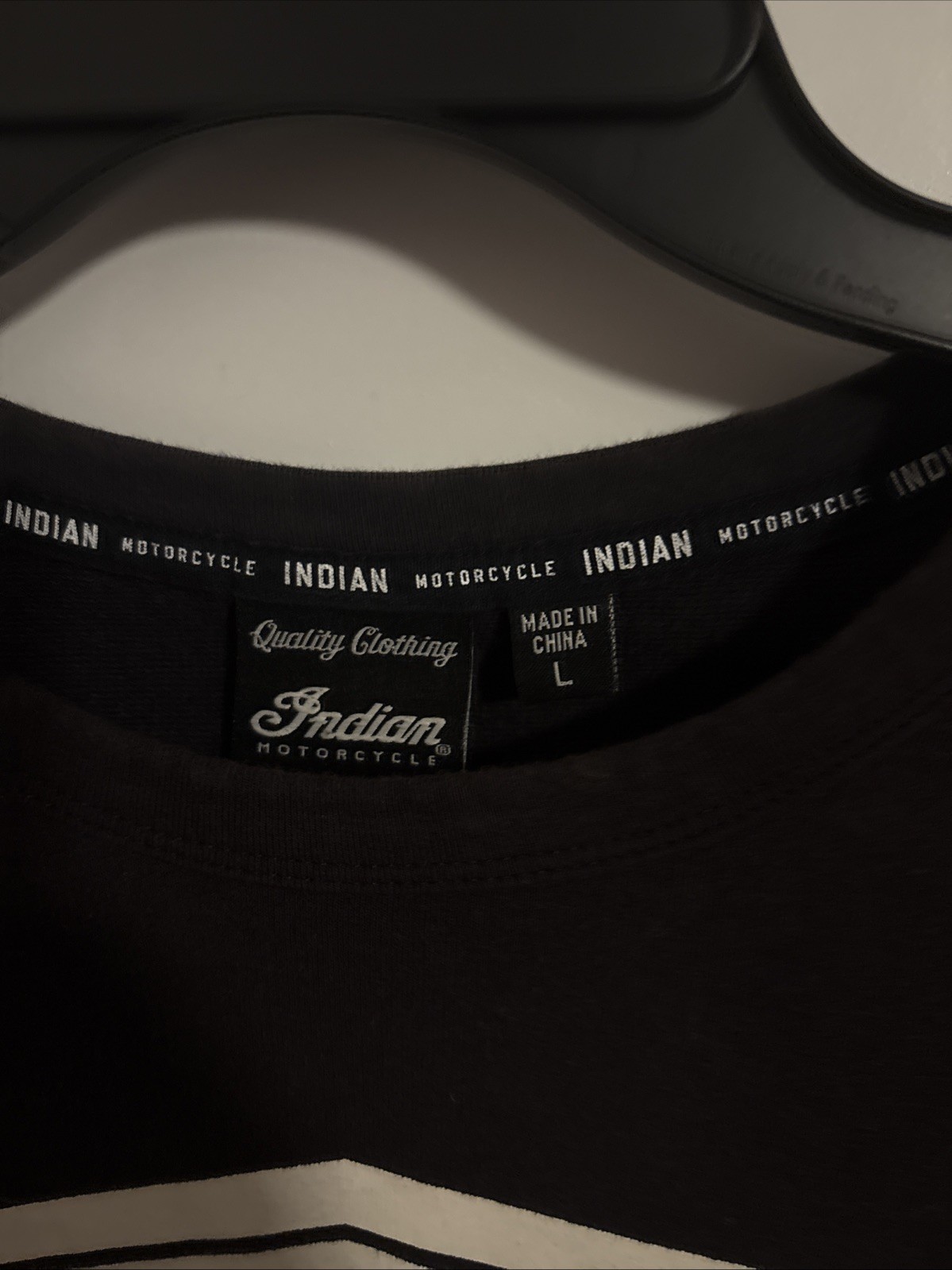 Vintage Indian Motorcycle Front Logo Print 100% Cotton Mens Large Streetwear