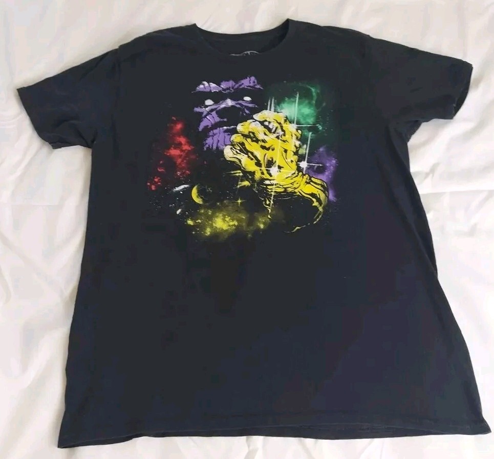 Marvel Avengers Infinity War Thanos Gauntlet Mens L T-shirt Geek Fuel Exclusive