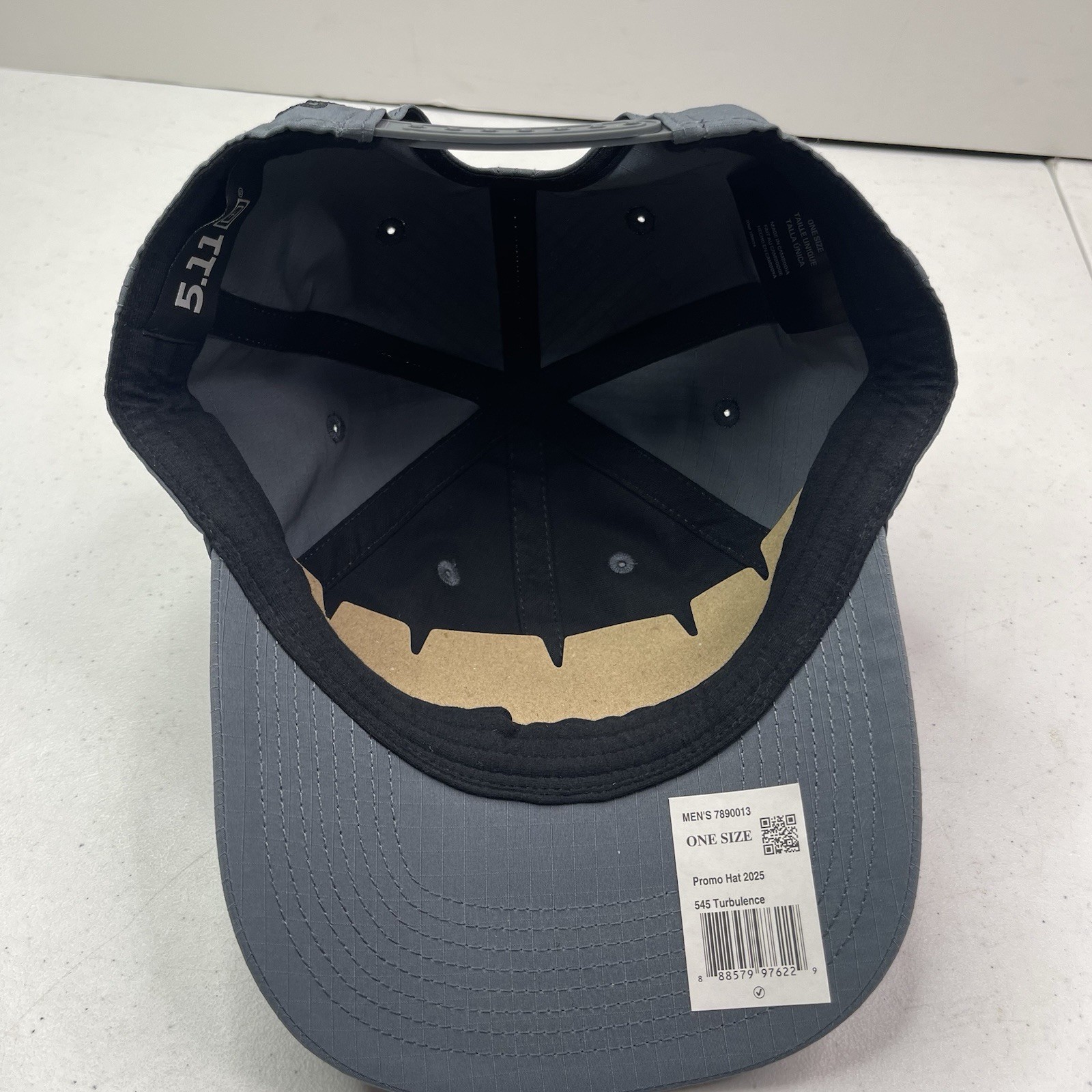 5.11 Tactical Hat Men One Size Gray Adjustable Cap 5-Panel Purpose Built Gear Lo