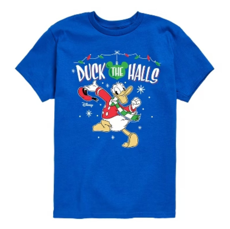 Hot Christmas Duck tee shirt Unisex all size Blue CH026