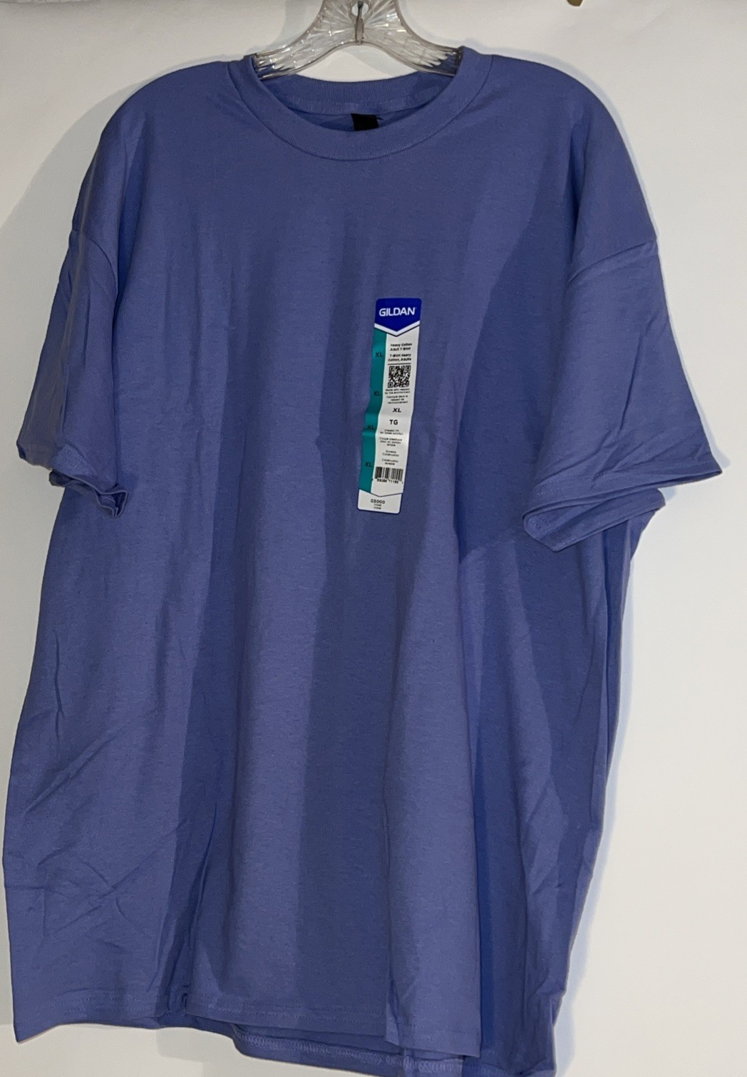 Gildan Mens G500 Solid Heavy Cotton Plain Short Sleeve Violet Casual Fit T-Shirt
