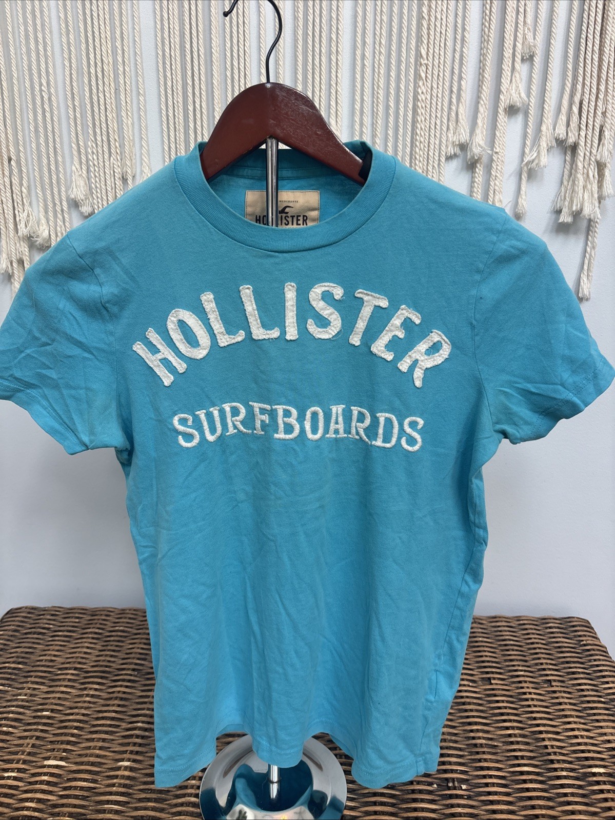 Y2K Hollister Surfboards Embroidered T Shirt Men’s Med 2000s Preppy Retro Surf