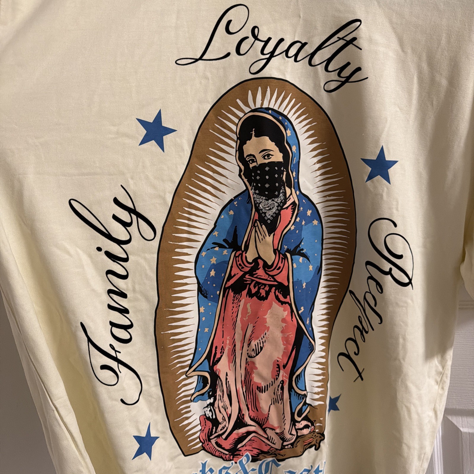 Crooks & Castles T-Shirt Men’s Sz XXL Family Loyalty Respect Virgin Mary Tee