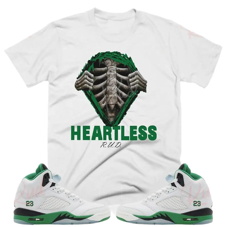 Heartless Shirt to Match Retro 5 Lucky Green Graphic T-Shirt