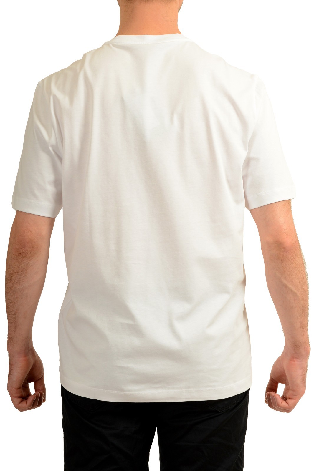 Versace Men’s Logo Print White Crewneck Short Sleeve T-Shirt US 2XL IT 56