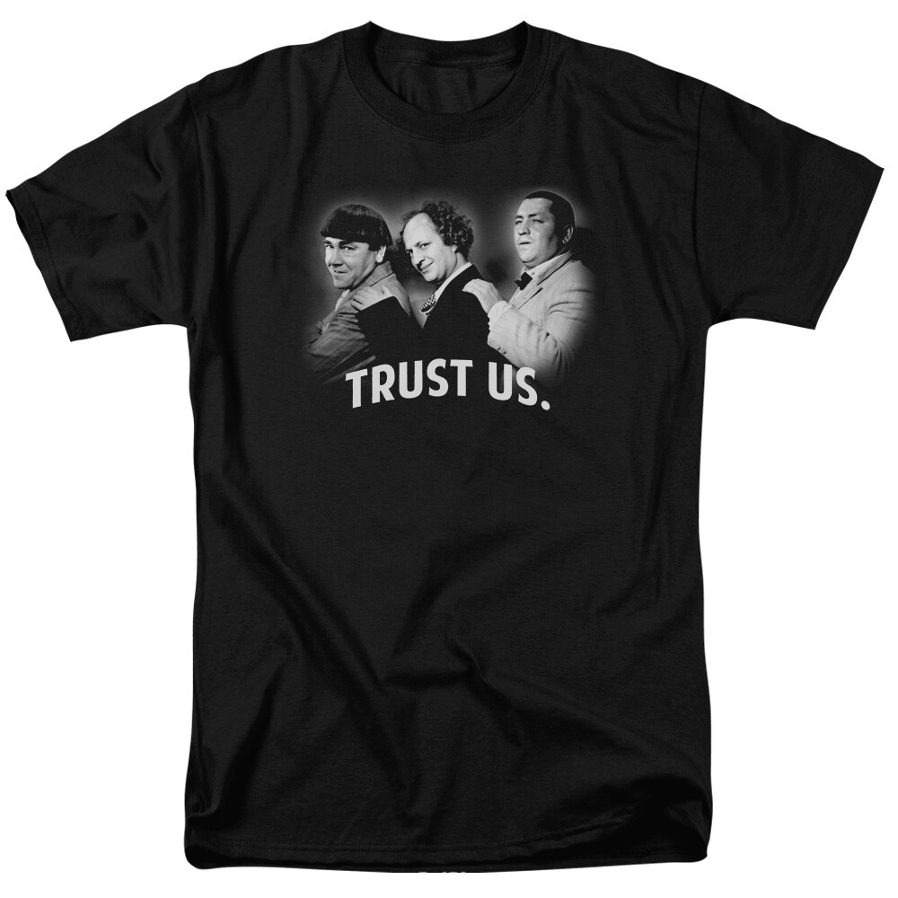 THE THREE STOOGES TRUST US Licensed Adult Men’s Graphic Tee Shirt SM-6XL