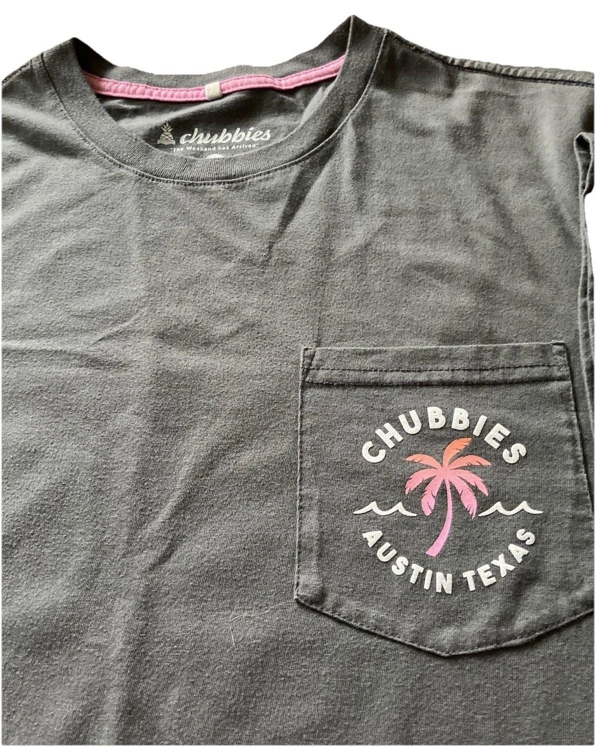 Chubbies Men’s T-Shirt Austin Texas XL The Weekend Has Arrived 2 Sided Graphic