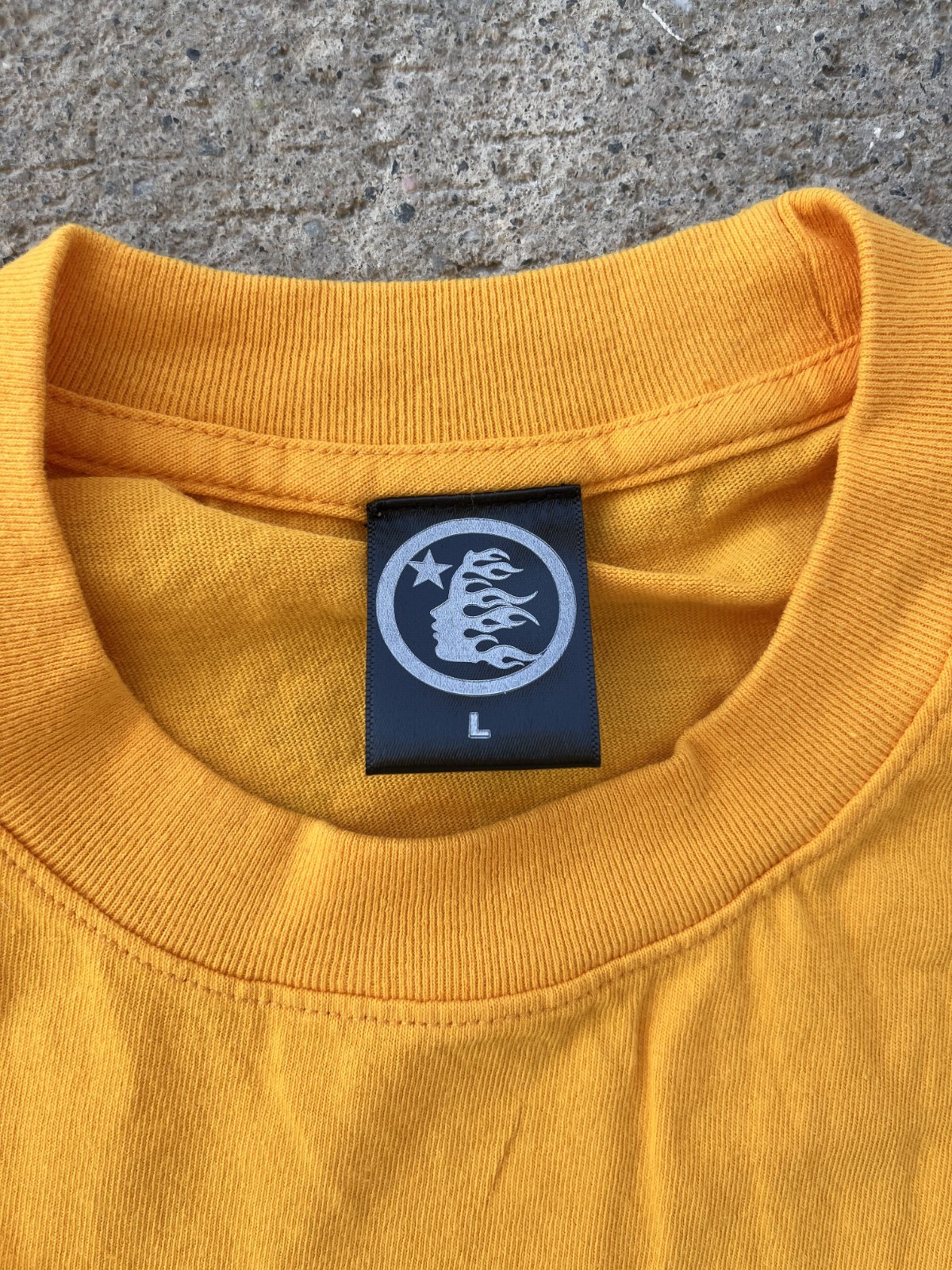 Hellstar Studios Path To Paradise Jesus Tee Golden Yellow Green Print Cross New