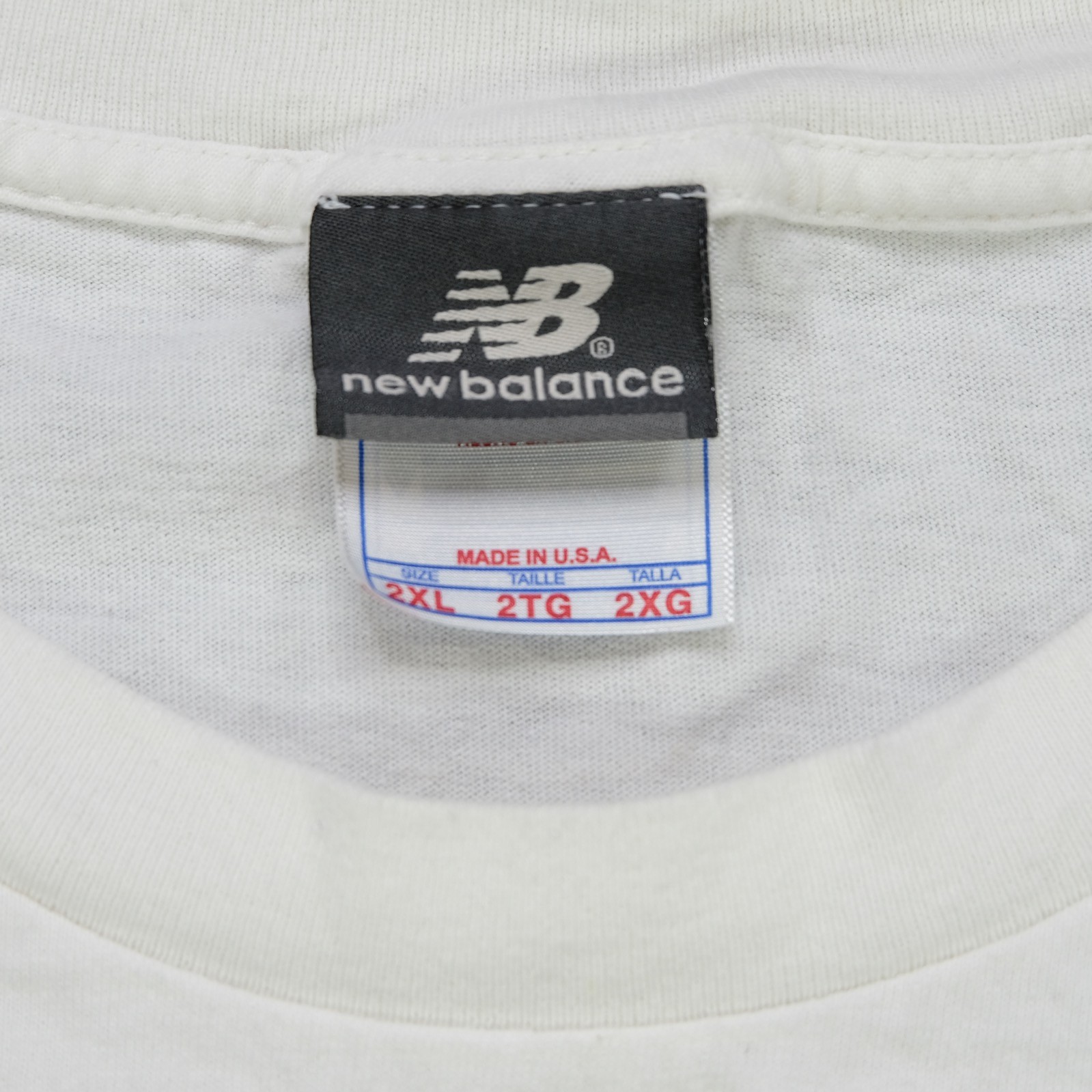 Rare Vintage NEW BALANCE Team Tsongas 2009 Sneaker Flag T Shirt 2000s White 2XL