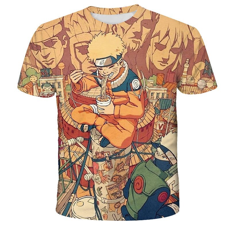 Anime Manga NARUTO T-Shirt Double-Sided Unisex Adult Size Large Medium Small