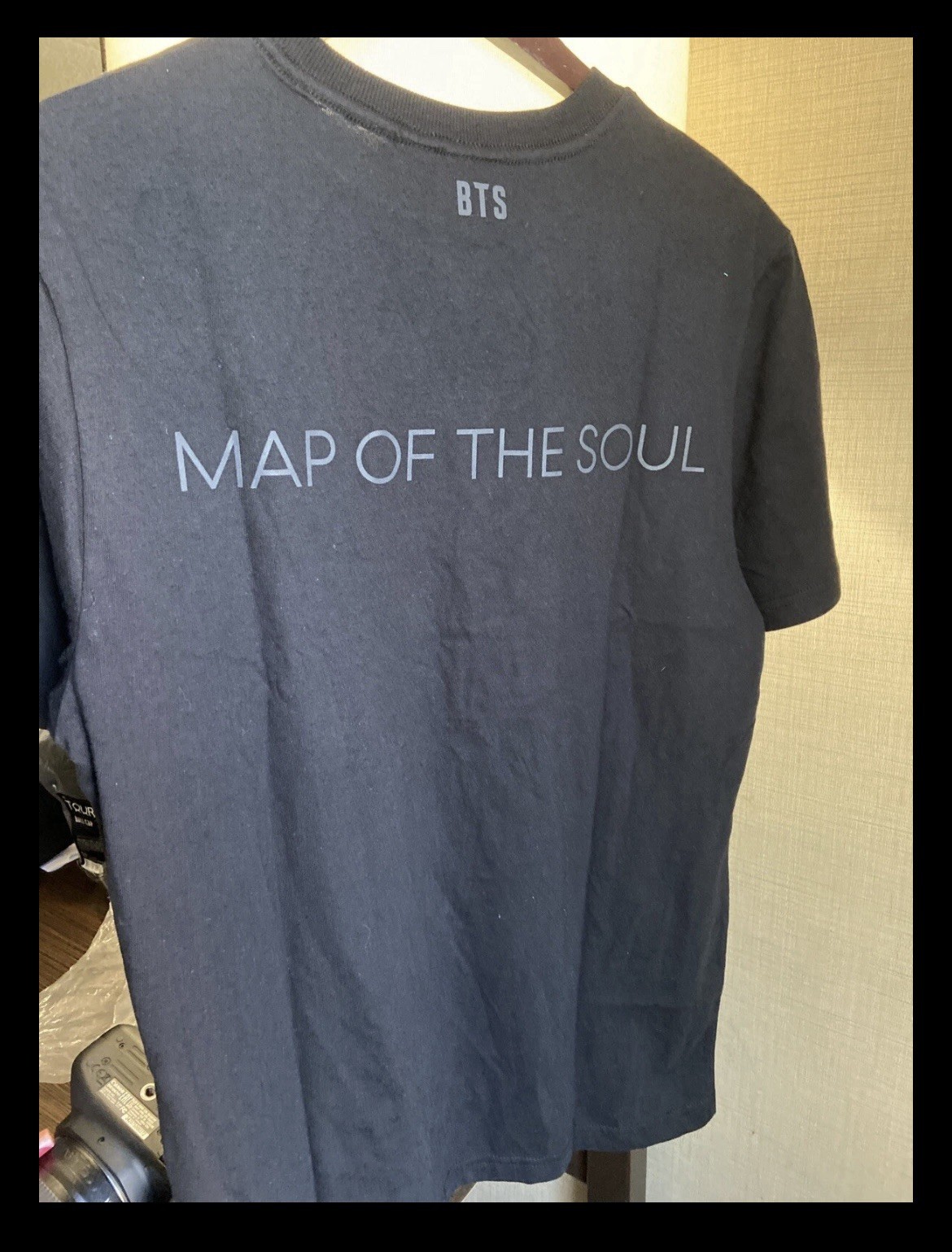 BTS Map of the Soul City Edition Black Graphic Logo Tee M Cotton Crew Neck