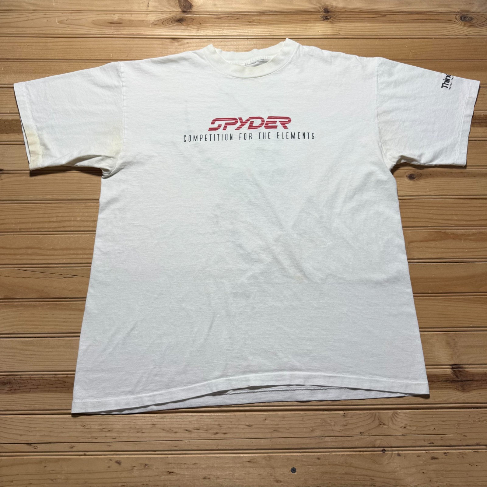 Vintage 90s Spyder Competition for the Elements Black Widow Graphic Shirt Large