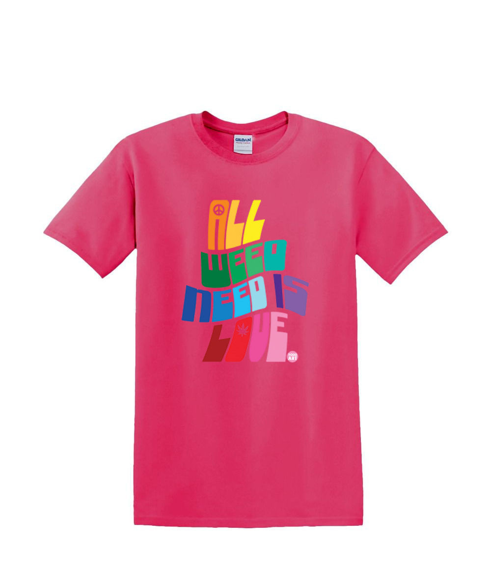 t-Shirt S to 2xl 3xl – ALL WEED NEED is love pot 420 fun Humor Adult