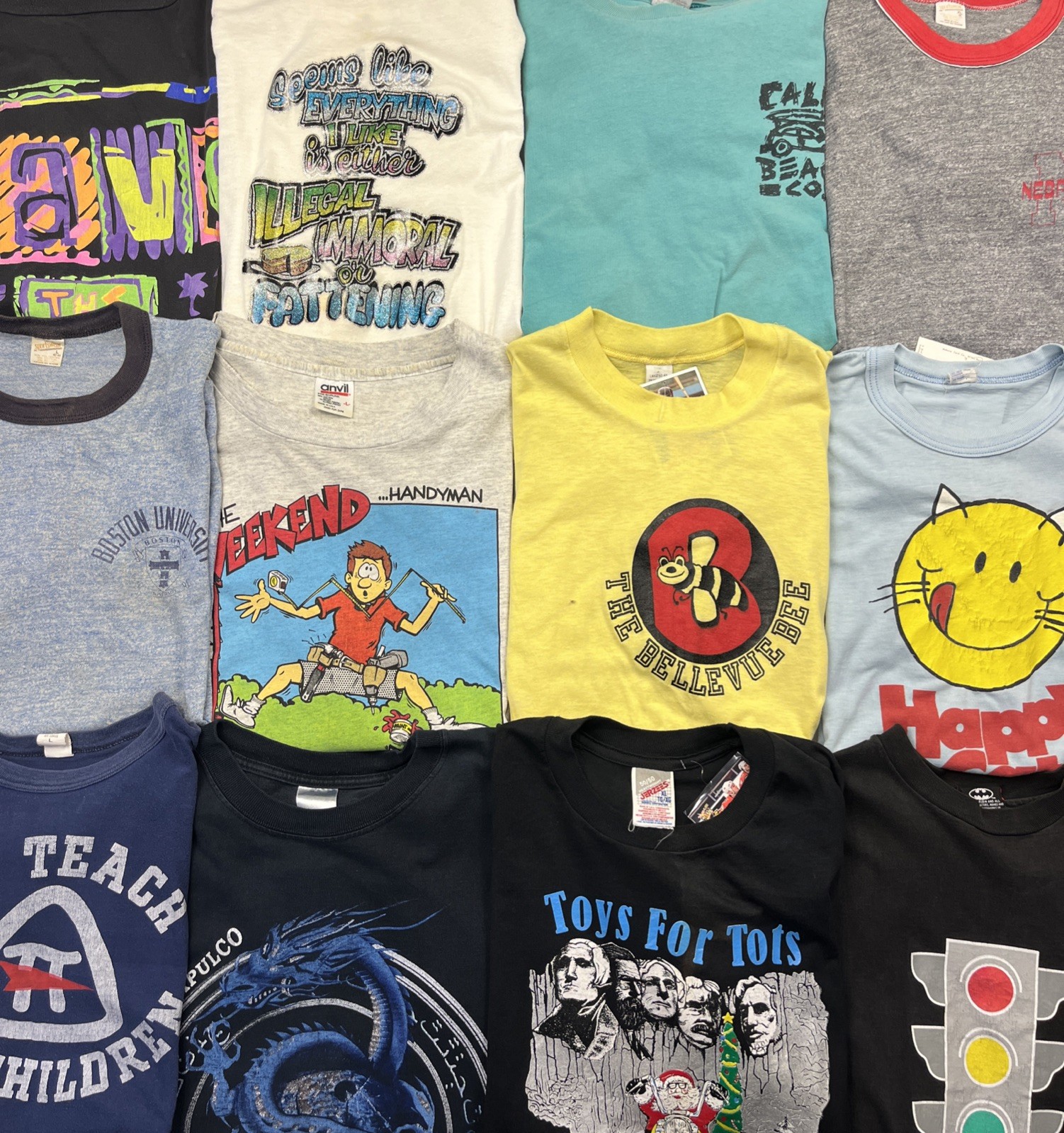 Vintage 1980’s 1990’s T Shirt Lot Bundle (Lot Of 12)
