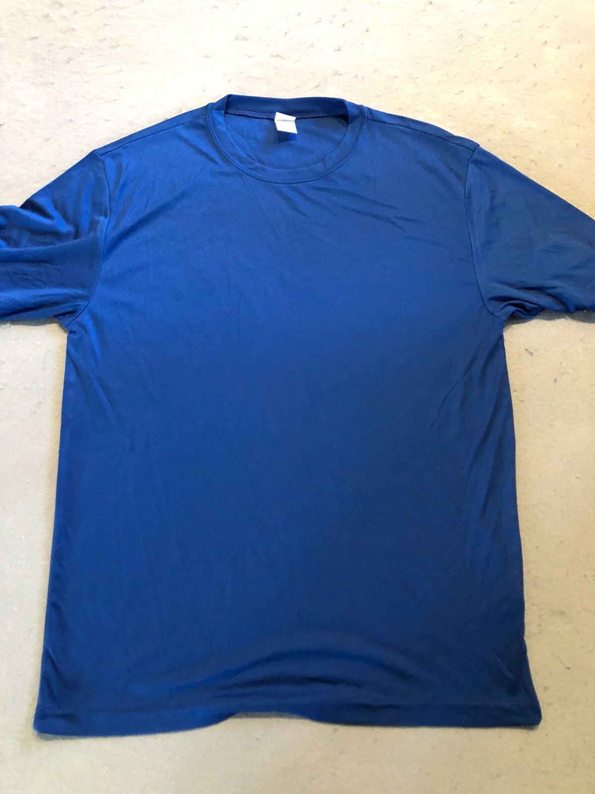 Sport-Tek Shirt Adult Medium Short Sleeve Activewear Blue Casual Tee