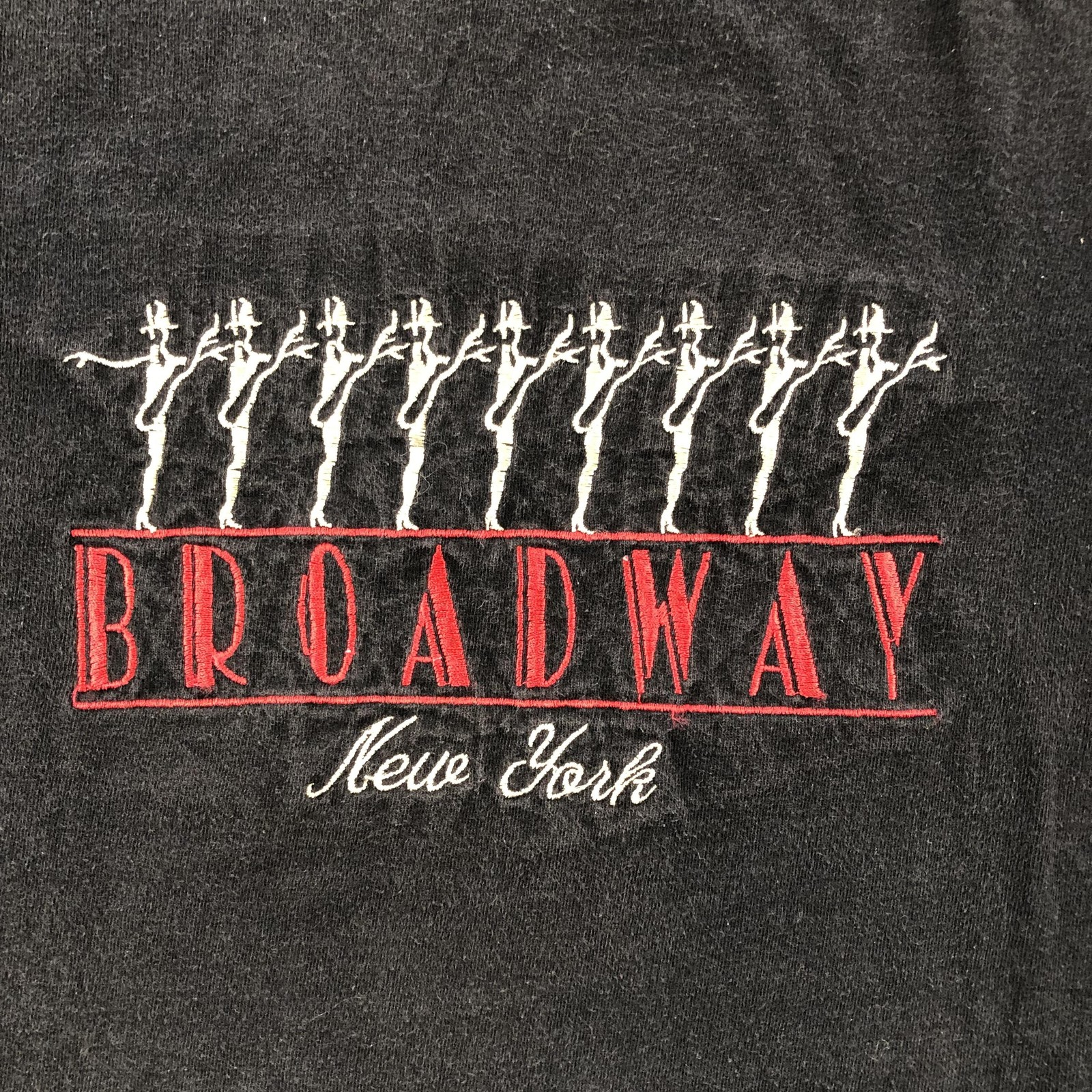 Vintage Broadway New York Shirt Mens Large Black Delta Theater Graphic Tee