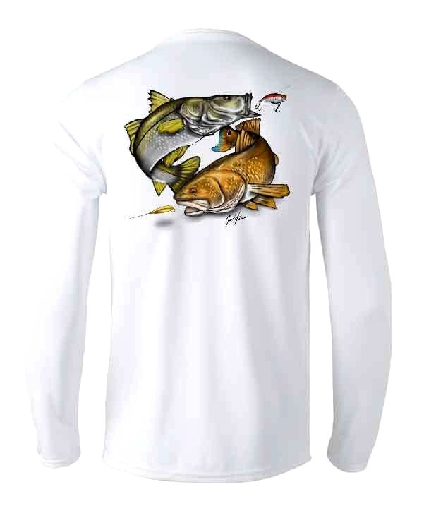 Microfiber Moisture Wicking Long Sleeve Fishing Shirt UPF 30 Sun Shirt