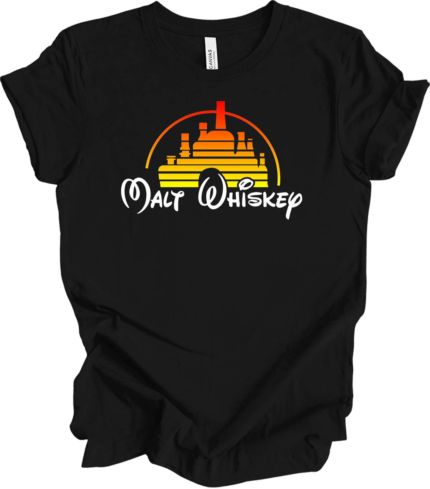Malt Whiskey Disney Parody Shirt Funny Alcohol Original Happiest Drink On Earth