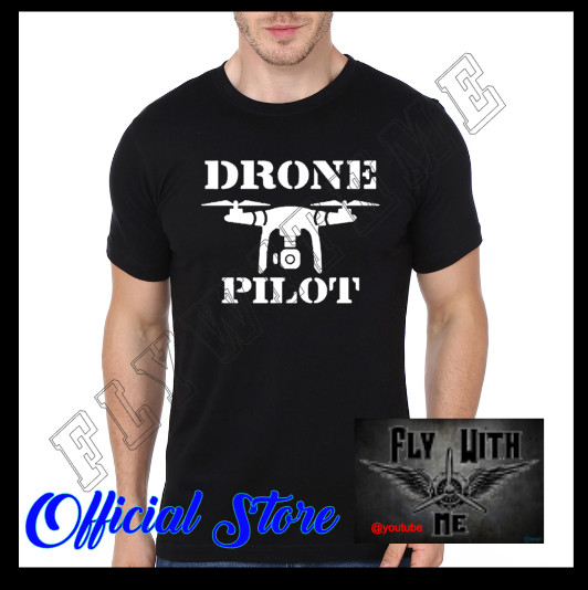 DRONE PILOT T-SHIRT FRONT LARGE PRINT NEW DESIGN HTV100%COTTON ARMY FONT &DRONE