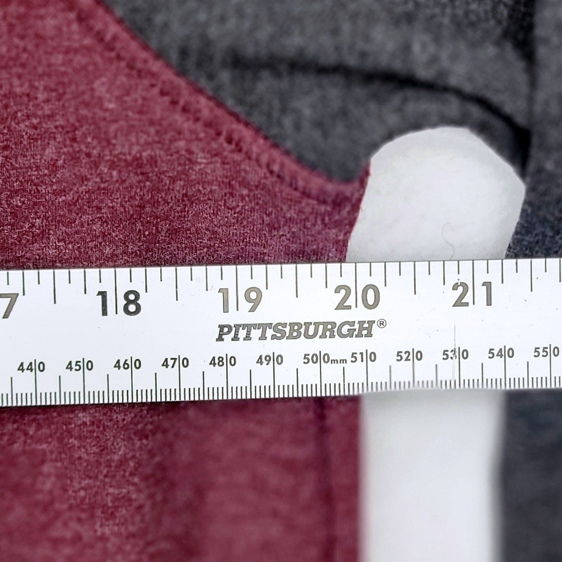 Orvis Mens Classic Collection Raglan Long Sleeve Shirt Burgundy Grey Medium