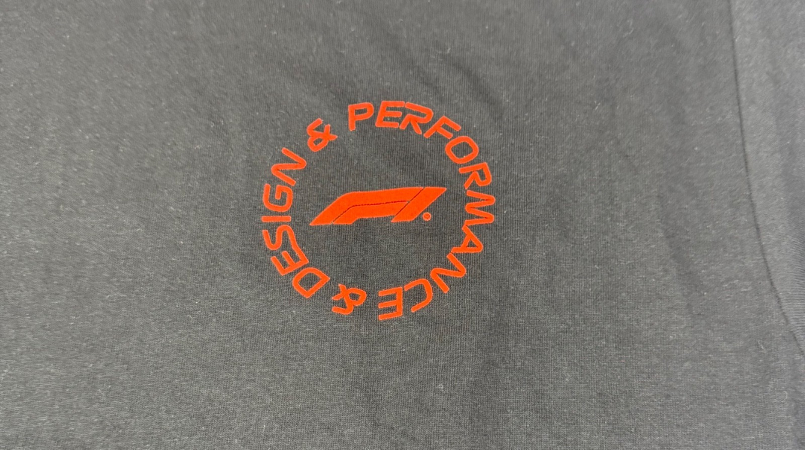 HYBRID APPARAL DARK GRAY AND RED SHORT SLEEVE TEE F1 FORMULA 1