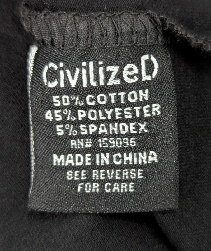 Civilized Graphic T-Shirt Mens Medium Black Bear Money Bag Streetwear Tee