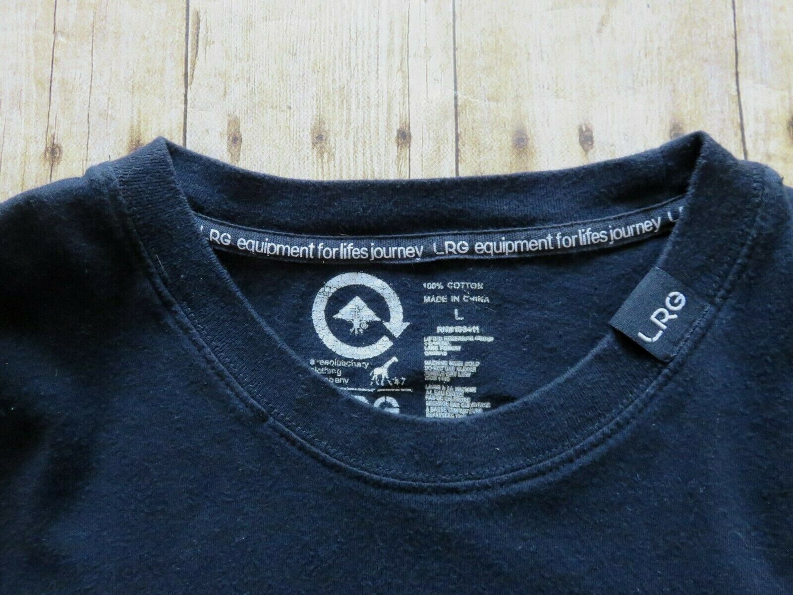 LRG Lifted Research Group Graphic Black T Shirt We Are The Kids Of America L