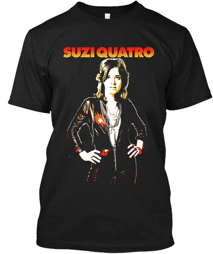 Limited New Popular Suzi Quatro American Hard Glam Music Retro Art T-Shirt S-4XL