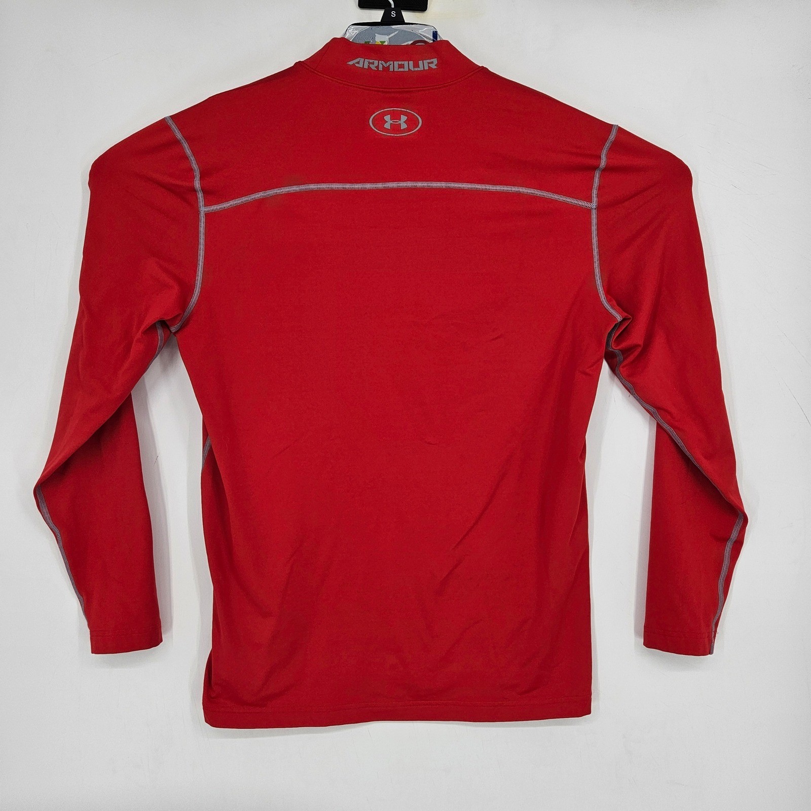 Under Armour Shirt Mens 2XL Red Cold Gear Compression Sports Training Gym Red