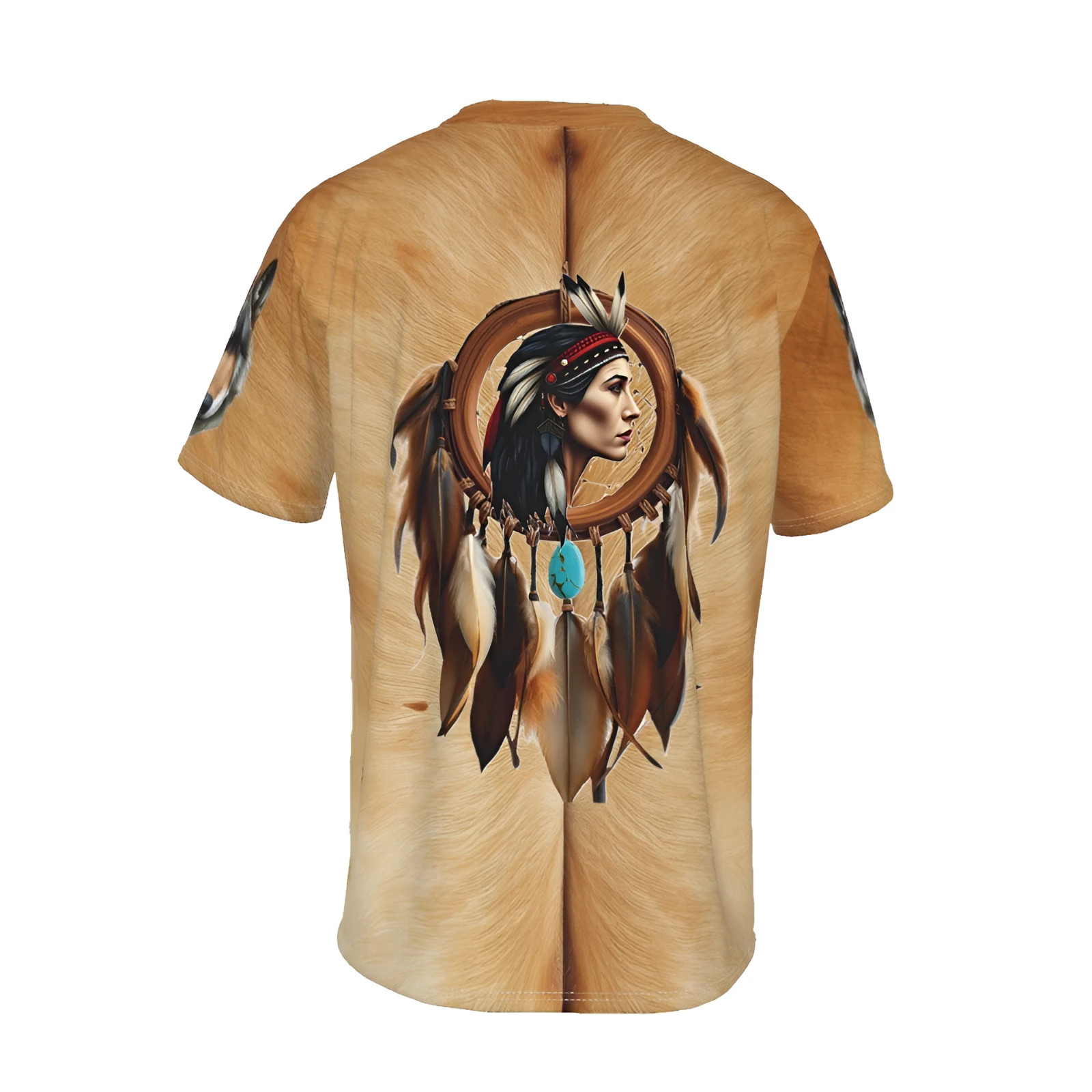 Native American Indian Woman/Dreamcatcher/T-shirt /Men/Women, Front & Back Print