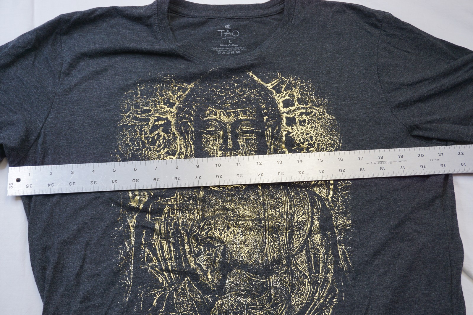 Tao Las Vegas Golden Buddha Heather Dark Gray L Cotton