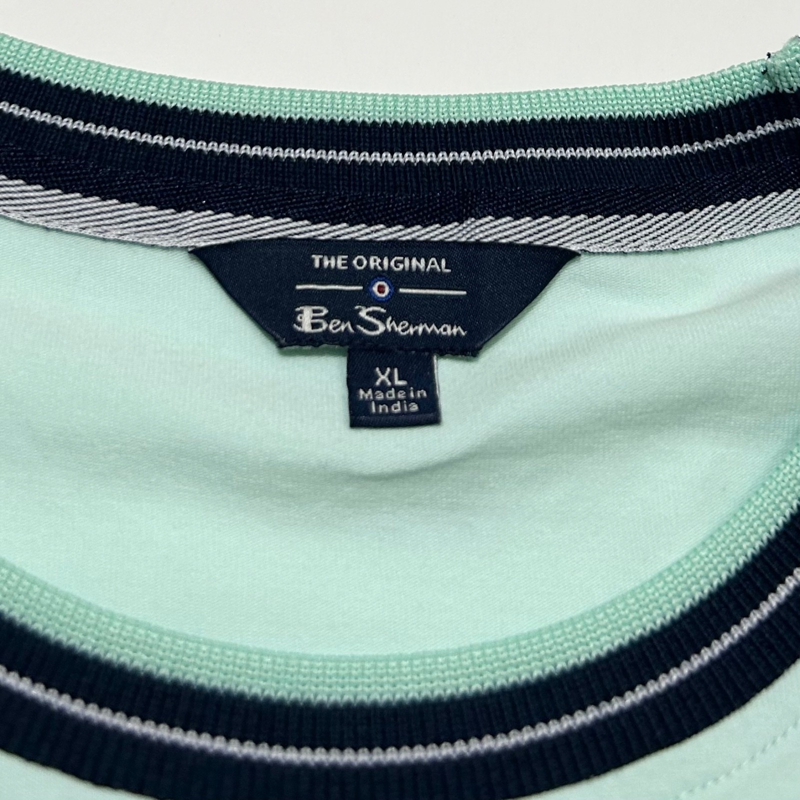 Ben Sherman Men’s Slim-Fit Crew Neck Cotton Stretch Pocket T-Shirt Mint Green XL
