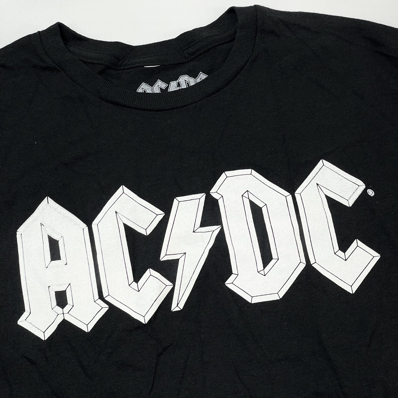 AC/DC Solid Graphic Rock Band Black T-Shirt Men’s Size M Casual