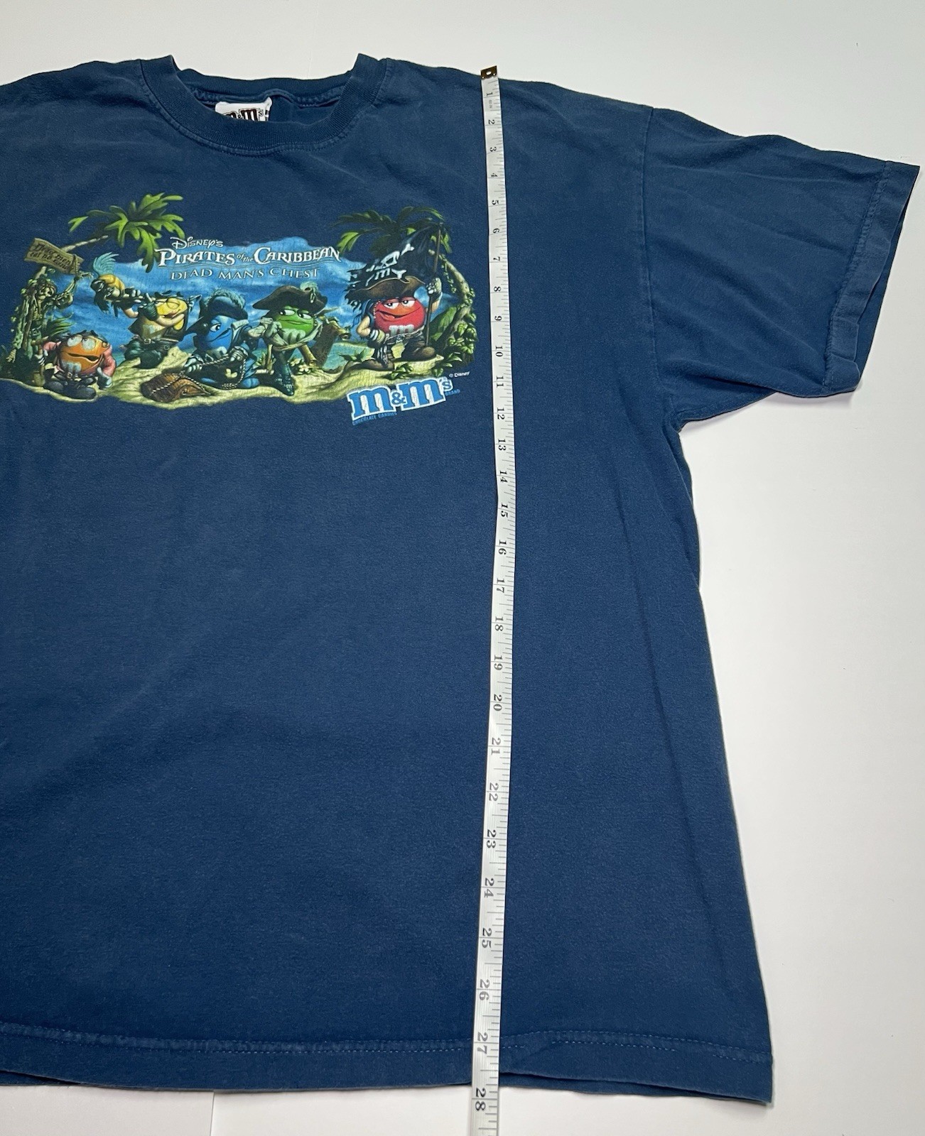 2006 M&M’s World Pirates Caribbean Dead Man’s Chest Tee Adult XL Blue