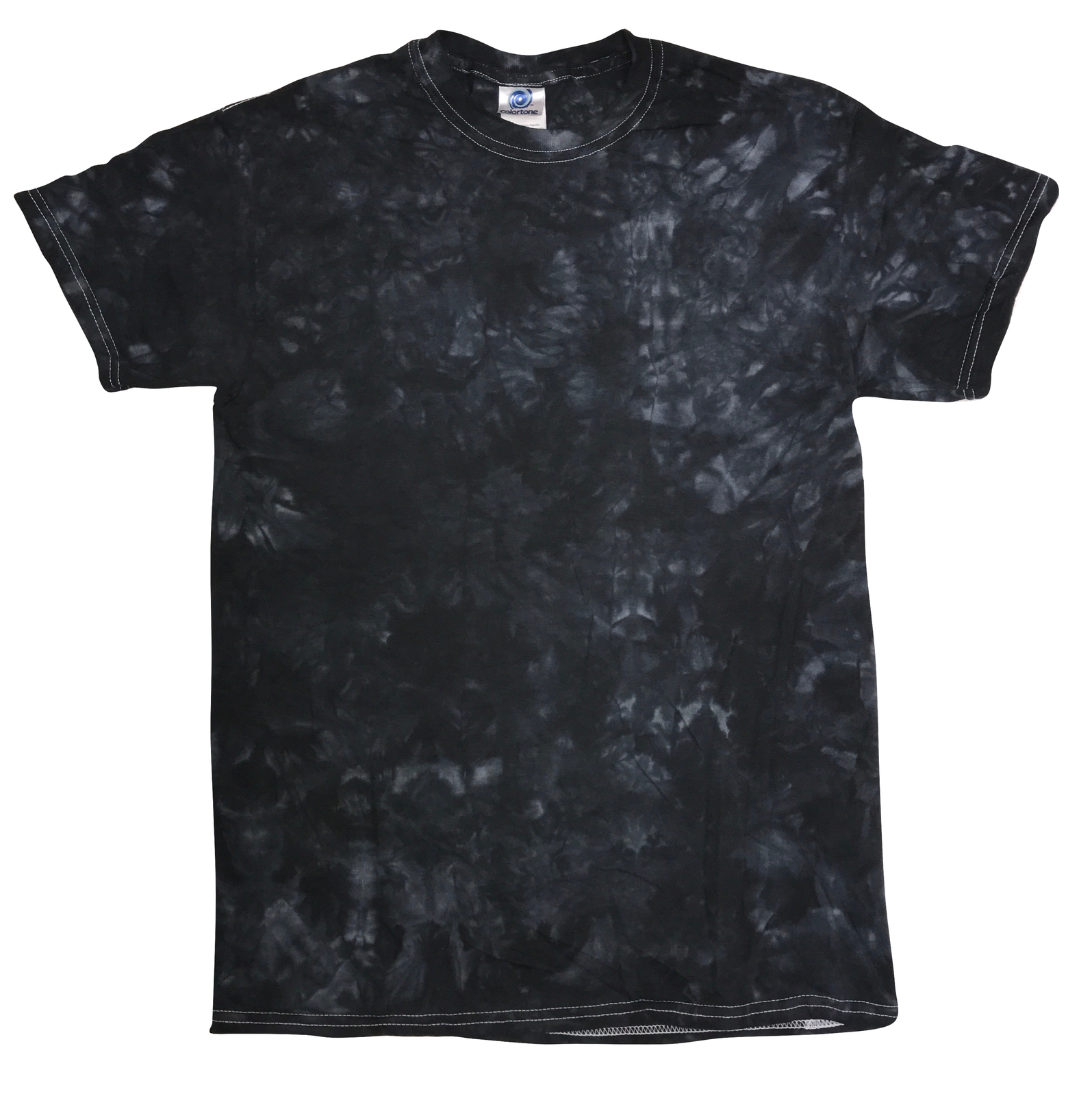 Crystal Wash Tie Dye Shirt Colorful Black T-Shirt