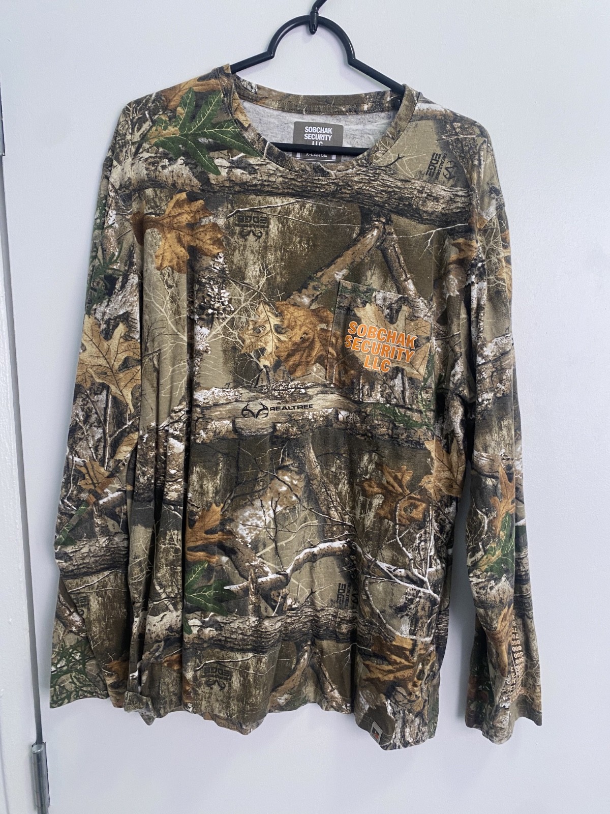 Walter Sobchak Security Camo Print XL Long Sleeve Shirt 2nd Amendment