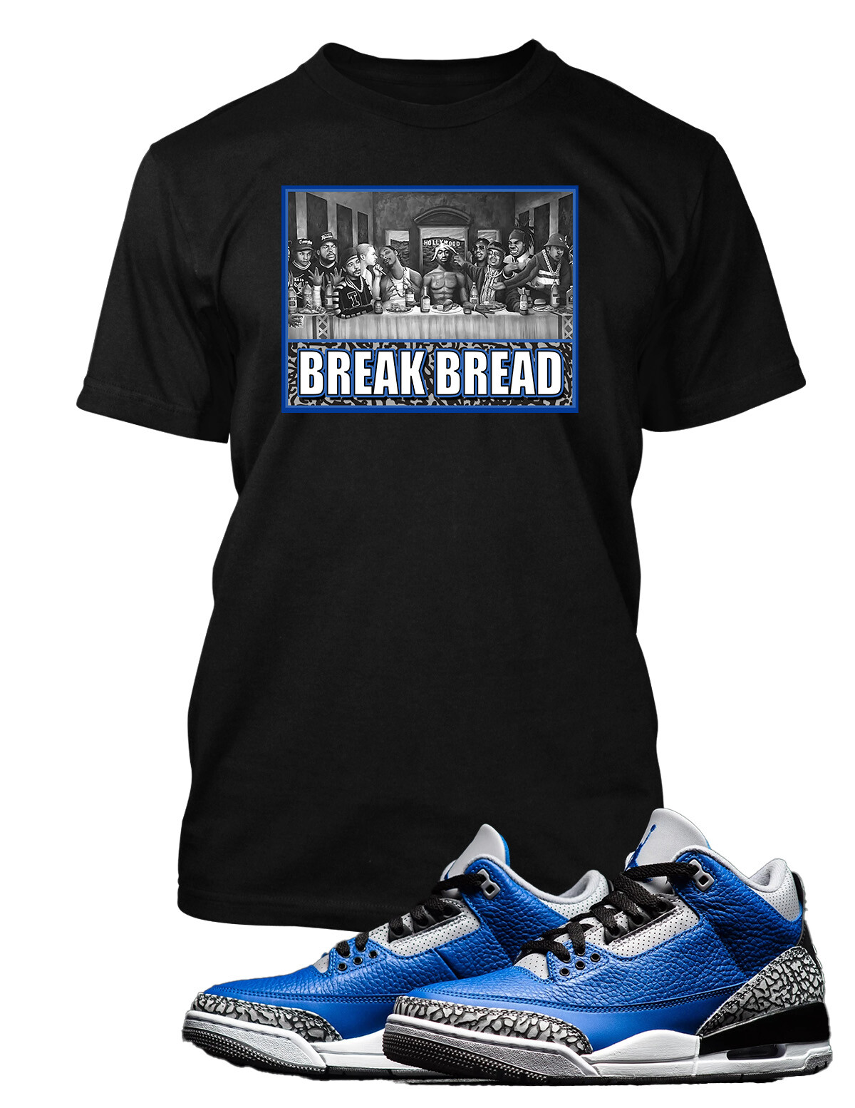 Street Break Bread Compatible with J3 Royal Sneaker Tee to Match Big Tall Sm