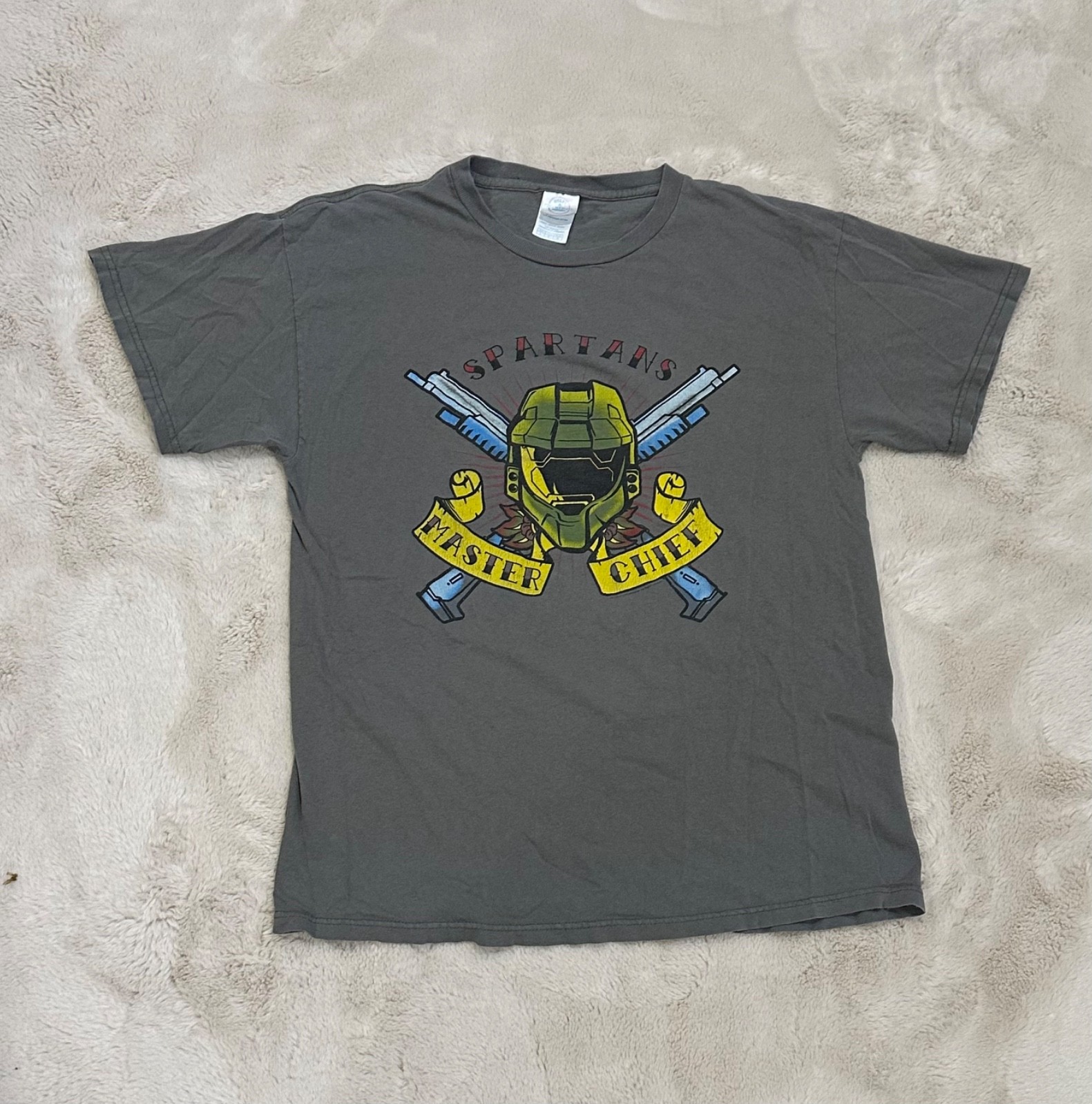 Vintage Y2K 2007 Bungie Halo 3 American Traditional Tattoo Shirt Size Large